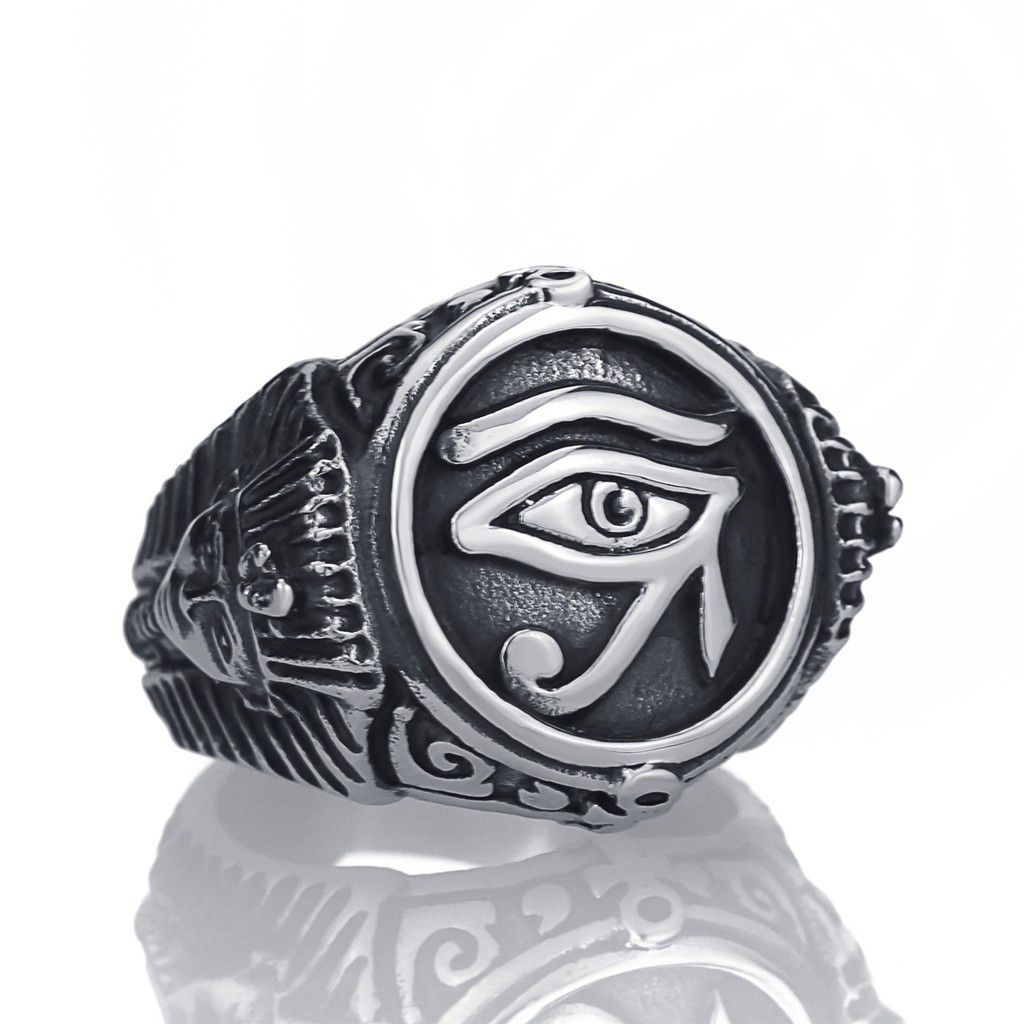 Nhẫn Bạc Thời Trang Nam Nhẫn Horus Eye Của Ai Cập Cổ Đại
