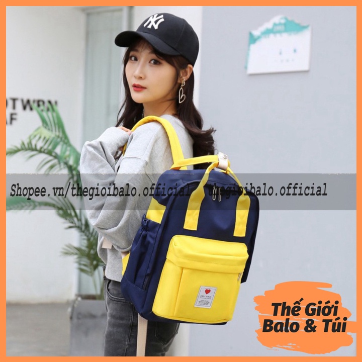 Balo cặp ulzzang basic nữ thời trang đi học đi chơi du lịch giá rẻ đựng vừa laptop canvas KOREAN| thegioibalo