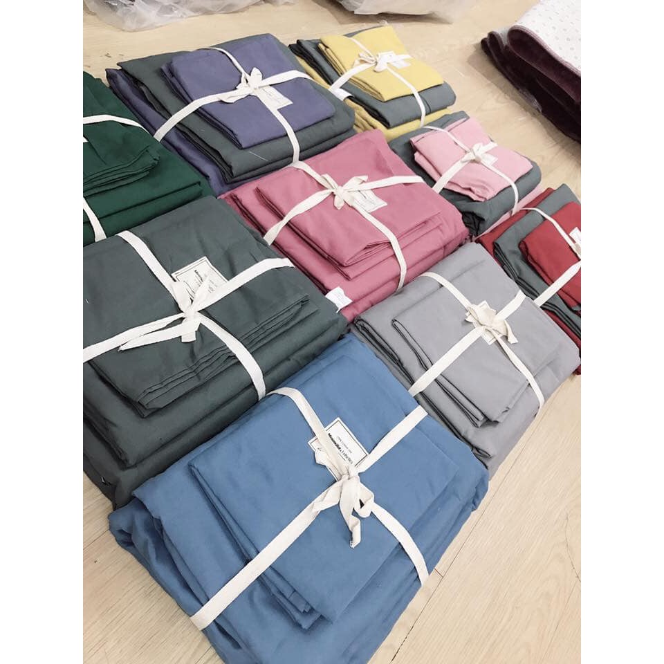 Trọn Bộ Chăn Ga Gối Cotton TICI Nhập Khẩu Hàn Quốc (nhắn tin chọn mẫu)