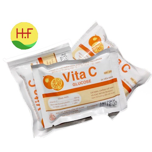 [COMBO 10 GÓI] KẸO CAM TUỔI THƠ VITA C GLUCOSE (Gói 24 Viên ngậm) - Bổ sung Vitamin C, Tăng đề kháng