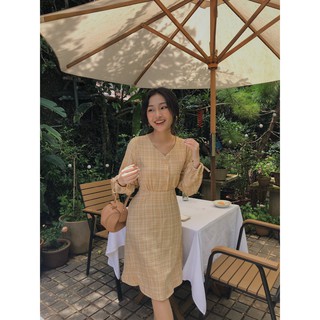Váy xòe dáng dài cổ V VB66 1994closet