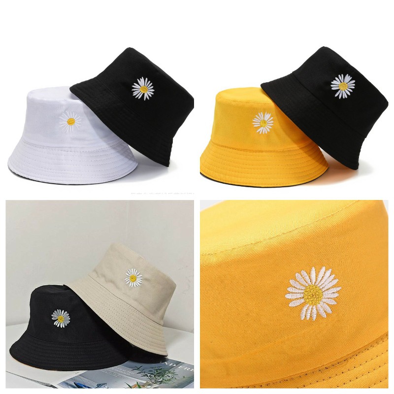 Mũ bucket hoa cúc GD hai mặt nam nữ đẹp - ẢNH THẬT - Mũ bucket hat M09