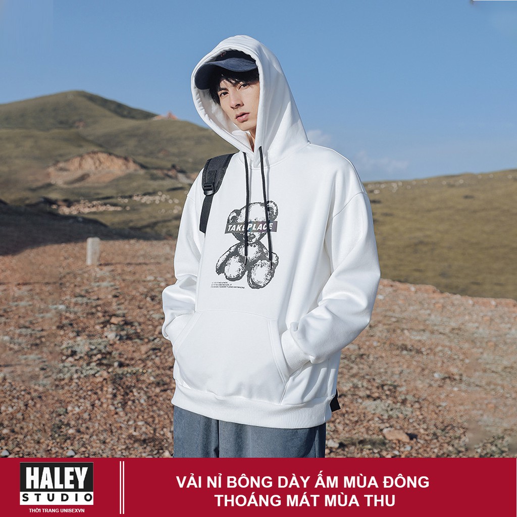 Áo Hoodie gấu 7 màu Take Place 7 Unisex phong cách Hàn Quốc cá tính, Chất Nỉ Dày Dặn Ấm Áp mã HD96 - Tặng vòng xinh