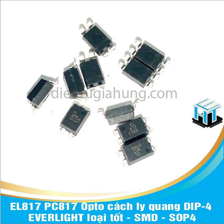 Combo 10 con EL817 PC817 Opto cách ly quang DIP-4 EVERLIGHT loại tốt - SMD - SOP4