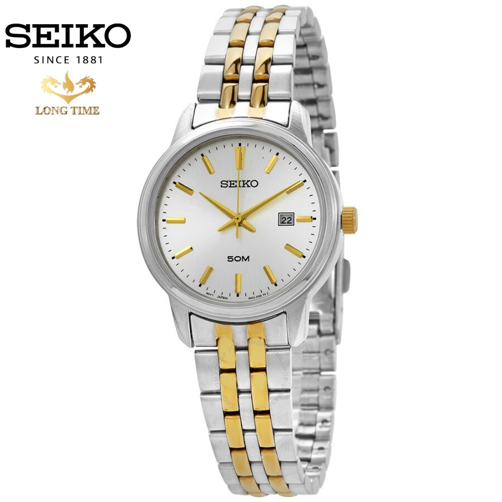 Đồng hồ Nữ Seiko Regular SUR661P1 dây thép, mặt kính Hardlex (Kính cứng) thanh lịch