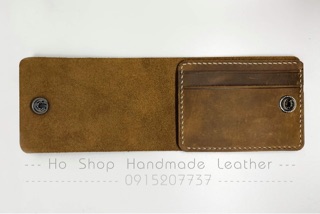 Ví da bò handmade,[Ví Da bò sáp thật 100%], Ví da mini nhỏ gọn