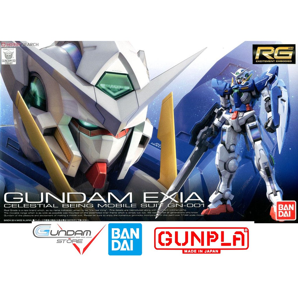 Gundam Bandai RG Exia Gundam 00 Mô Hình Nhựa Đồ Chơi Lắp Ráp Anime Nhật Tỷ lệ 1/144