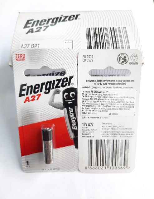 Pin điều khiển cửa cuốn 12v-A27,A23 energizer.