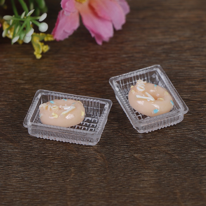 Bộ 2 Khay Nhựa Đựng Thức Ăn Tỉ Lệ 1: 12 Trang Trí Nhà Búp Bê