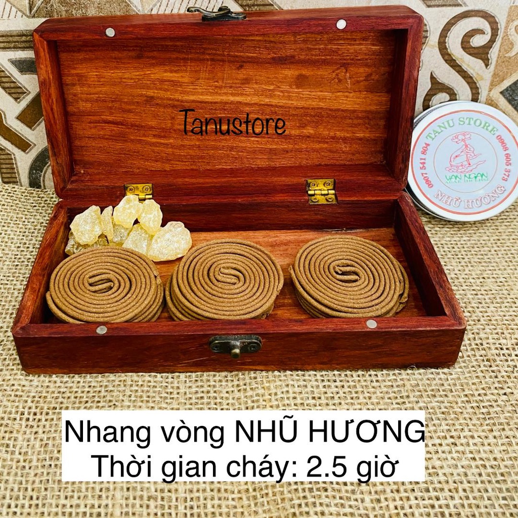 NHANG VÒNG- NHANG KHOANH NHŨ HƯƠNG (FRANKINCENSE COIL INCENSE) LOẠI 2H RƯỠI- THƠM CHUẨN MÙI, THUẦN KHIẾT- TANUSTORE