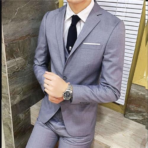 Bộ Áo Vest Và Quần Tây Vải cotton Dáng Ôm Thời Trang Công Sở Lịch Lãm Cho Nam