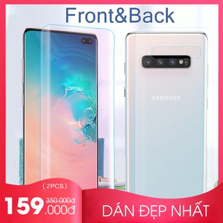 Dán cường lực dẻo full trước sau cho Samsung S10, S10+ đẹp Mê Ly