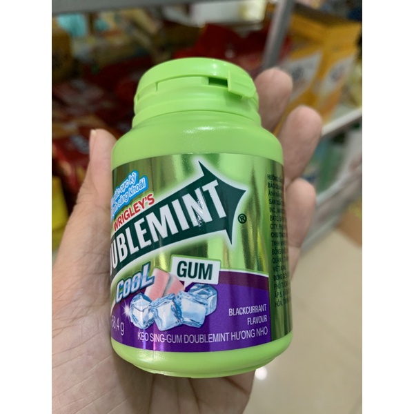 Kẹo sing gum Doublemint hương nho hũ 58,4g
