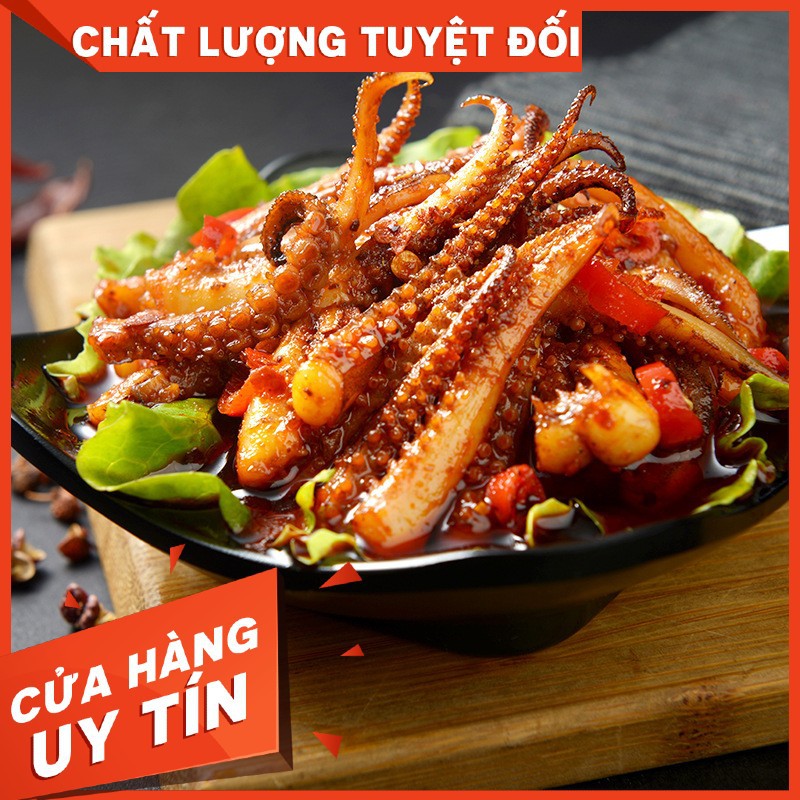 Mực Sốt Cay Hồ Nam ❤️FREESHIP❤️ Mực Cay 4 Vị - 1 Gói Râu Mực 12g | Dacheng Food