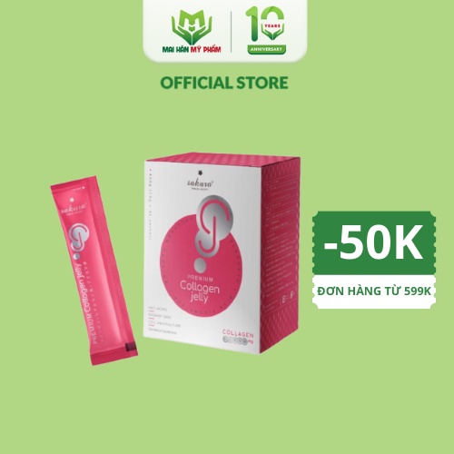 Thạch Collagen Jelly sáng da, chống lão hoá Sakura Premium Collagen Jelly 450g - Mỹ Phẩm Mai Hân