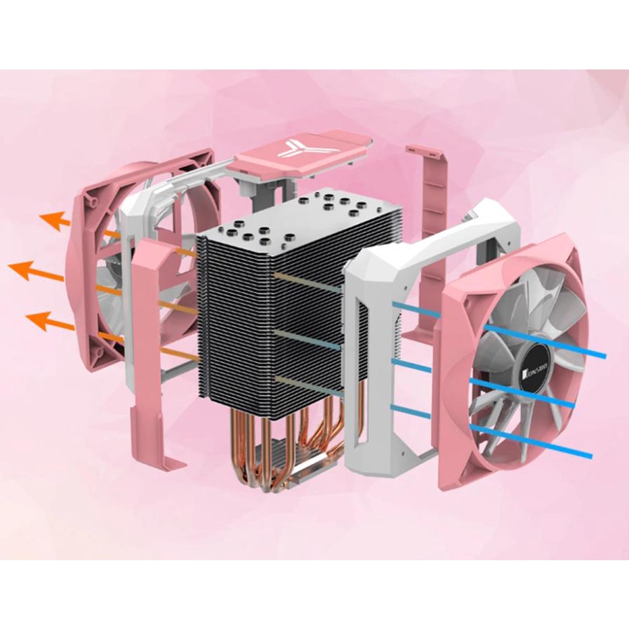 Tản nhiệt khí Cpu JONSBO CR-1100 ARGB Sync Màu Hồng - CR1100 Pink