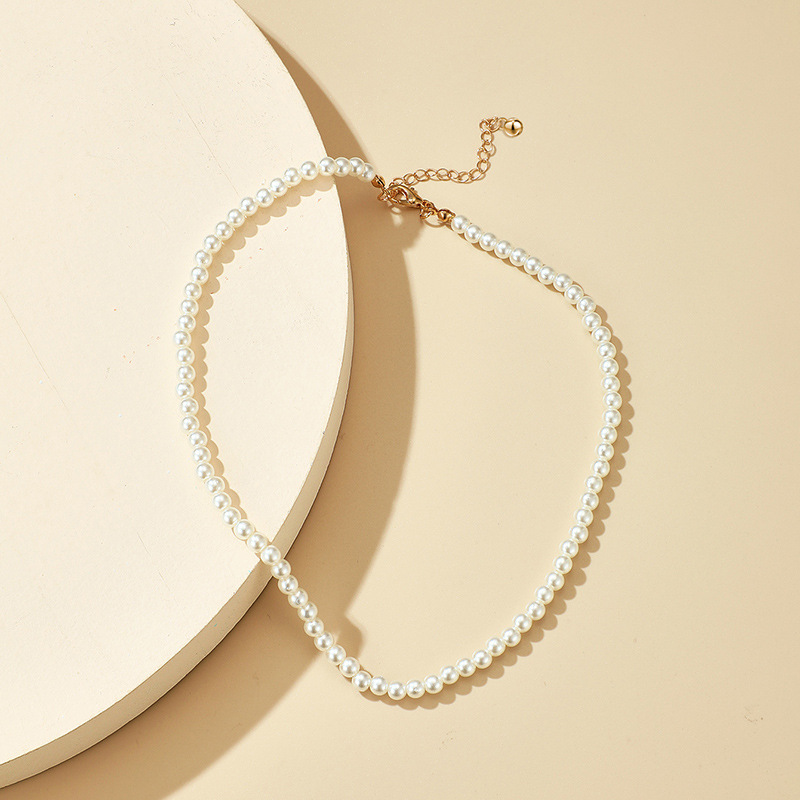 Vòng Cổ Choker Một Lớp Đính Ngọc Trai Thanh Lịch Dành Cho Nữ