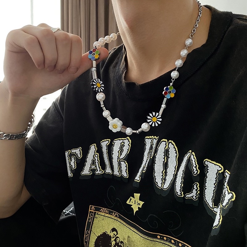 DÂY CHUYỀN HOA MẶT CƯỜI thép không gỉ