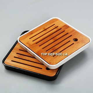 Khay trà tre đế nhựa tổng hợp