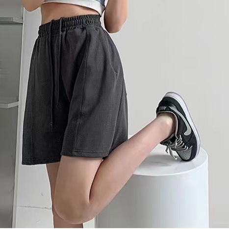 Quần Short Thể Thao Lưng Cao Ống Rộng Thời Trang Mùa Hè Dành Cho Nữ