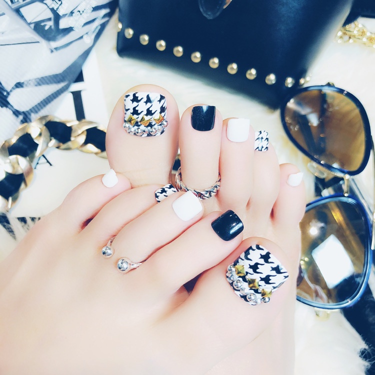 Set 24 Móng Chân Giả Trang Trí Nghệ Thuật