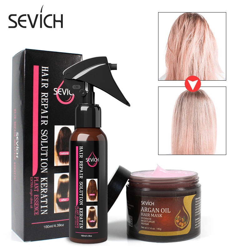 Combo Dầu xả 100ml , Kem ủ tóc 80g Sevich Smooth Dưỡng tóc khô xơ rối Công thức chuẩn salon Vào Nếp Suôn Mượt
