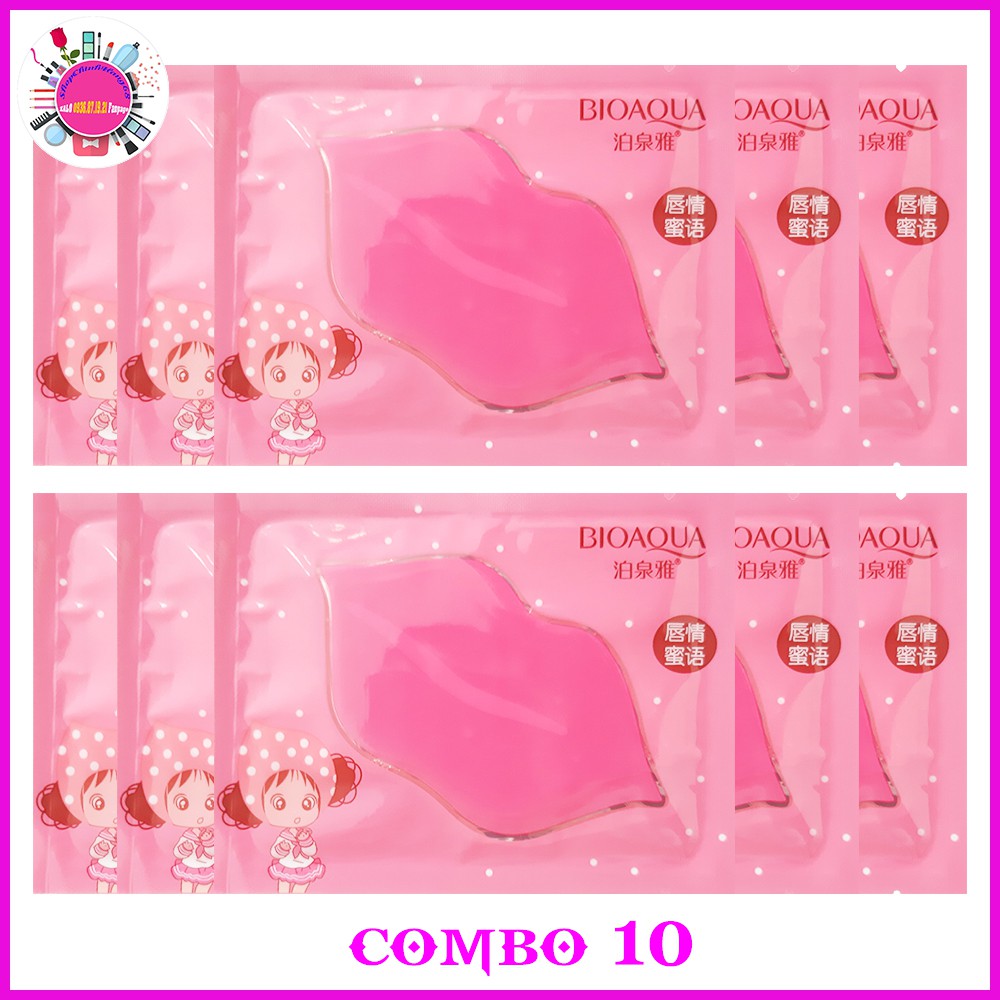 COMBO MẶT NẠ MÔI BIOAQUA COLLAGEN NOURISH LIPS MEMBRANE MASK