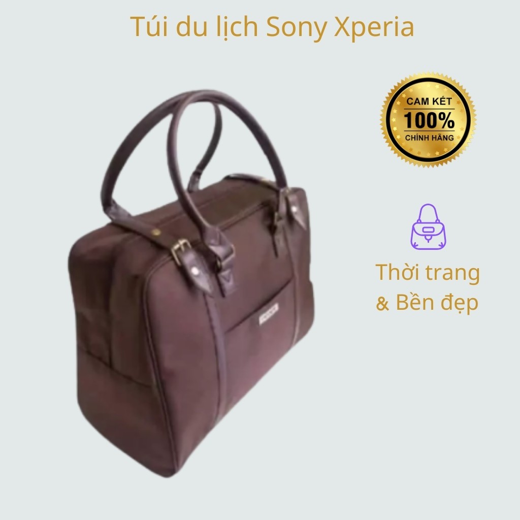 [Hàng chính hãng] Túi xách du lịch Xperia Sony (Nâu )