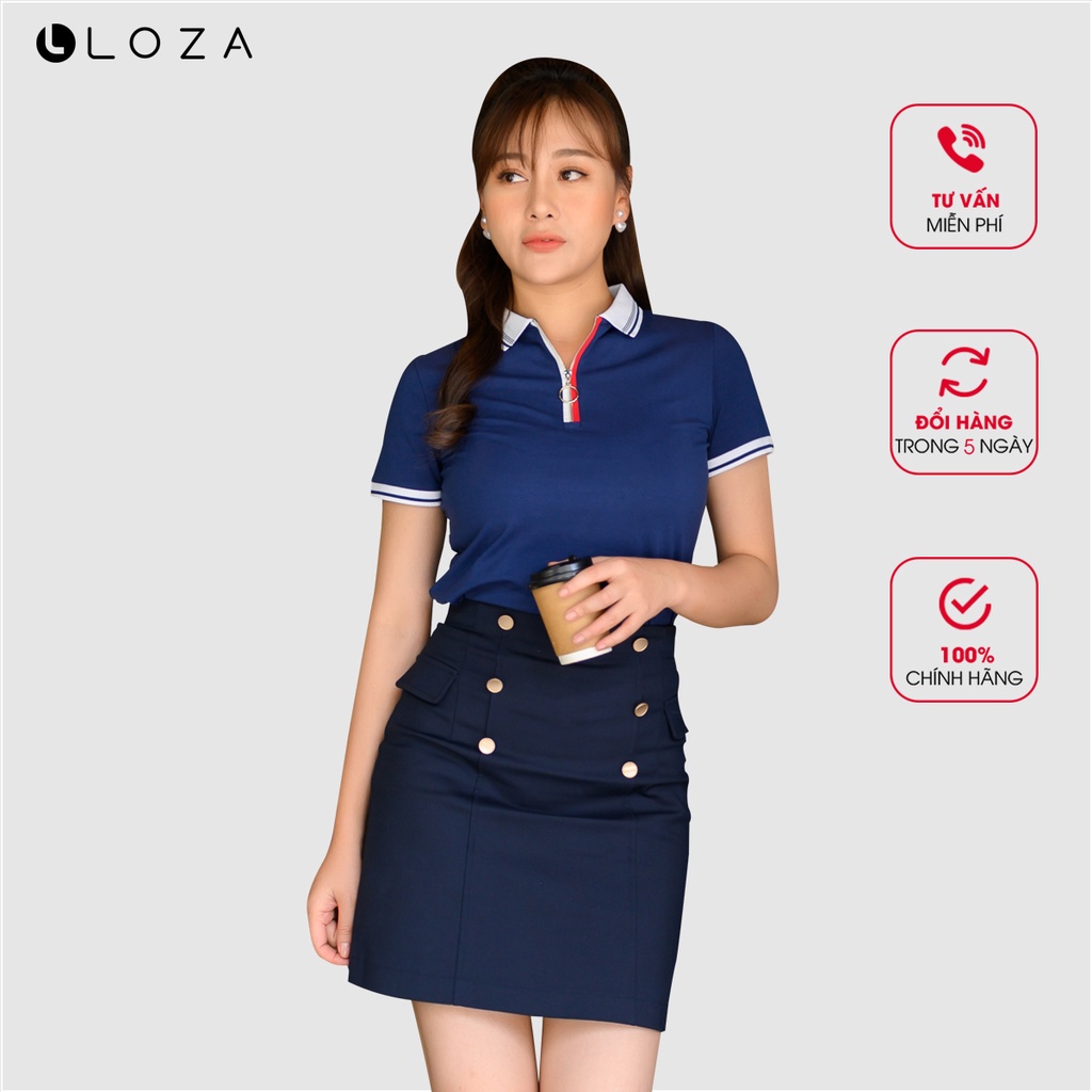 [Mã LT50 giảm 50k đơn 250k] Áo Polo Nữ LOZA Cotton Lạnh Siêu mát Thấm hút tốt - PT061020