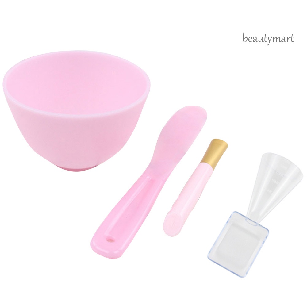 [Hàng mới về] Bộ Bát Đắp Mặt Nạ Tự Làm Kèm Muỗng Và Cọ Bằng Silicon