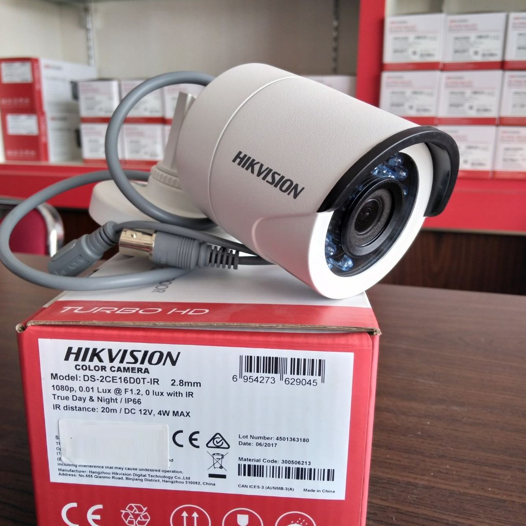 Camera 2.0MP thân hồng ngoại Hikvision DS-2CE16D0T-IR Vỏ Kim Loại