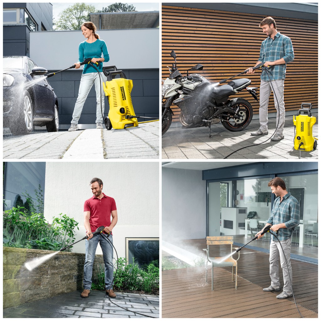 (Sản xuất Đức) Máy xịt rửa xe Karcher K2 Premium Full Control động cơ chổi than công suất 1400w áp lực 20-110 bar