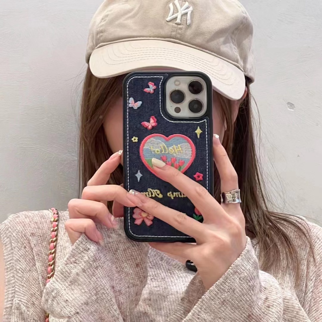 Ốp Điện Thoại tpu Mềm Thêu Họa Tiết Cho iPhone 13 13pro 13promax 11 11PROMAX 12 12PRO 12PROMAX 14 14promax 14pro