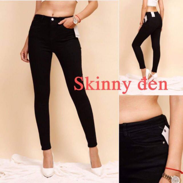 Quần jean skinny nữ đen trắng dáng ôm quần bò nữ co giãn | BigBuy360 - bigbuy360.vn