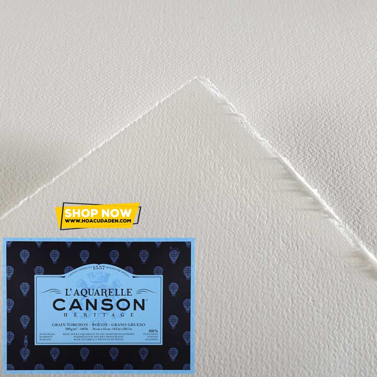 [DA ĐEN] Giấy Canson® Héritage 300gsm Cao Cấp (56x76cm)