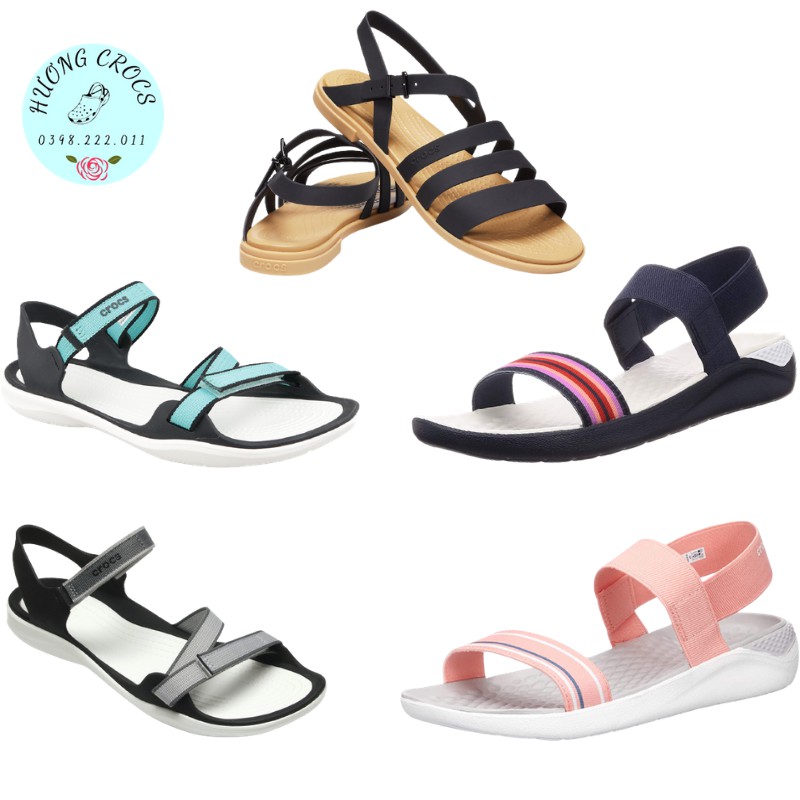 Dép nữ quai hậu, sandal nữ croc.s nhựa mềm cao cấp êm chân, chống trơn trượt, đi làm, đi chơi cho chị em