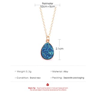 Water Drop Pendant With Crystal Stone