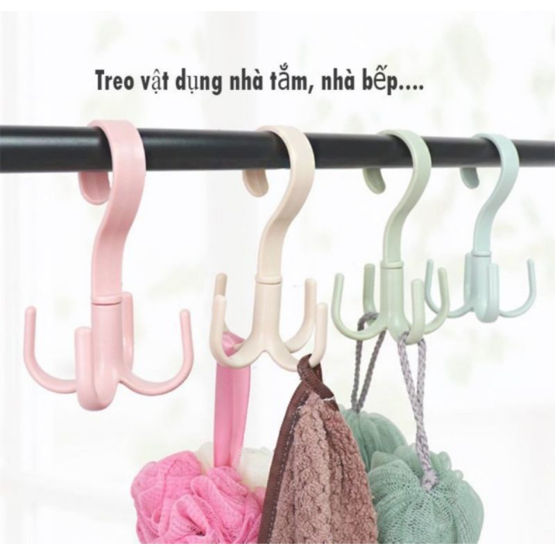 Móc treo đa năng 4 chân xoay