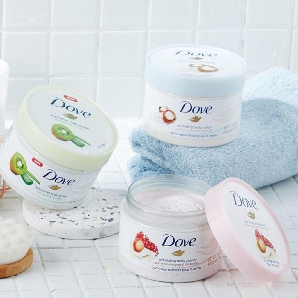 Tẩy da chết Dove Exfoliating Body Polish 225ml [Nhập Đức]