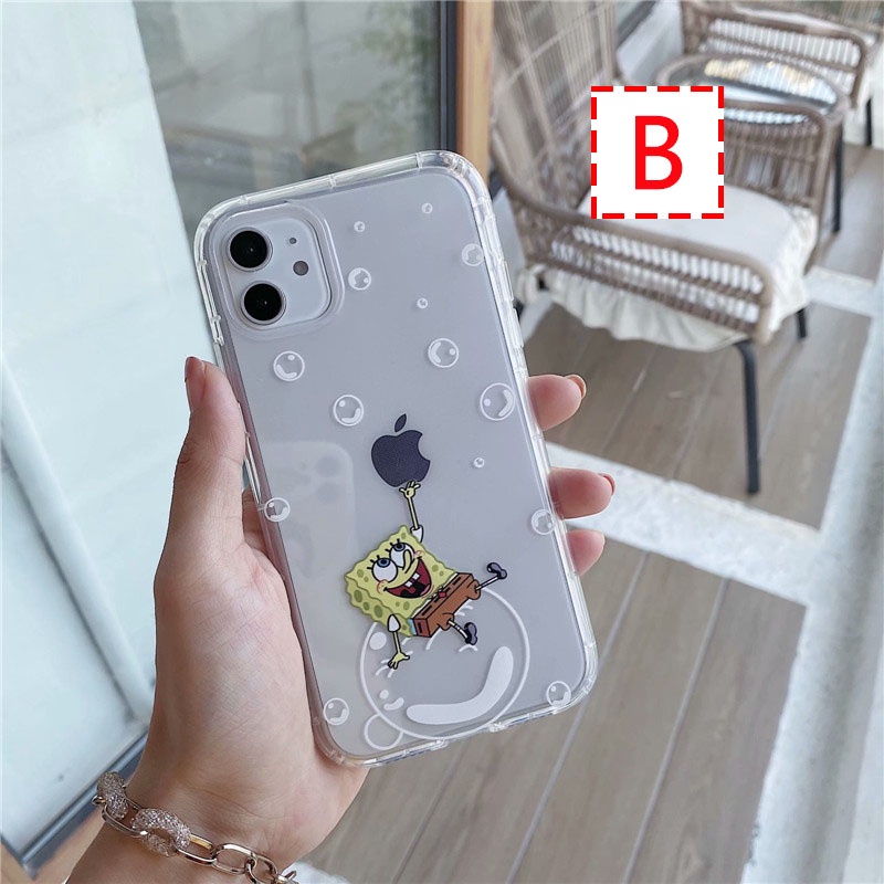 Ốp điện thoại mềm hình SpongeBob dễ thương cho IPHONE 12/13 PRO MAX 6S 7PLUS 8PLUS 11PROMAX X XR XSMAX