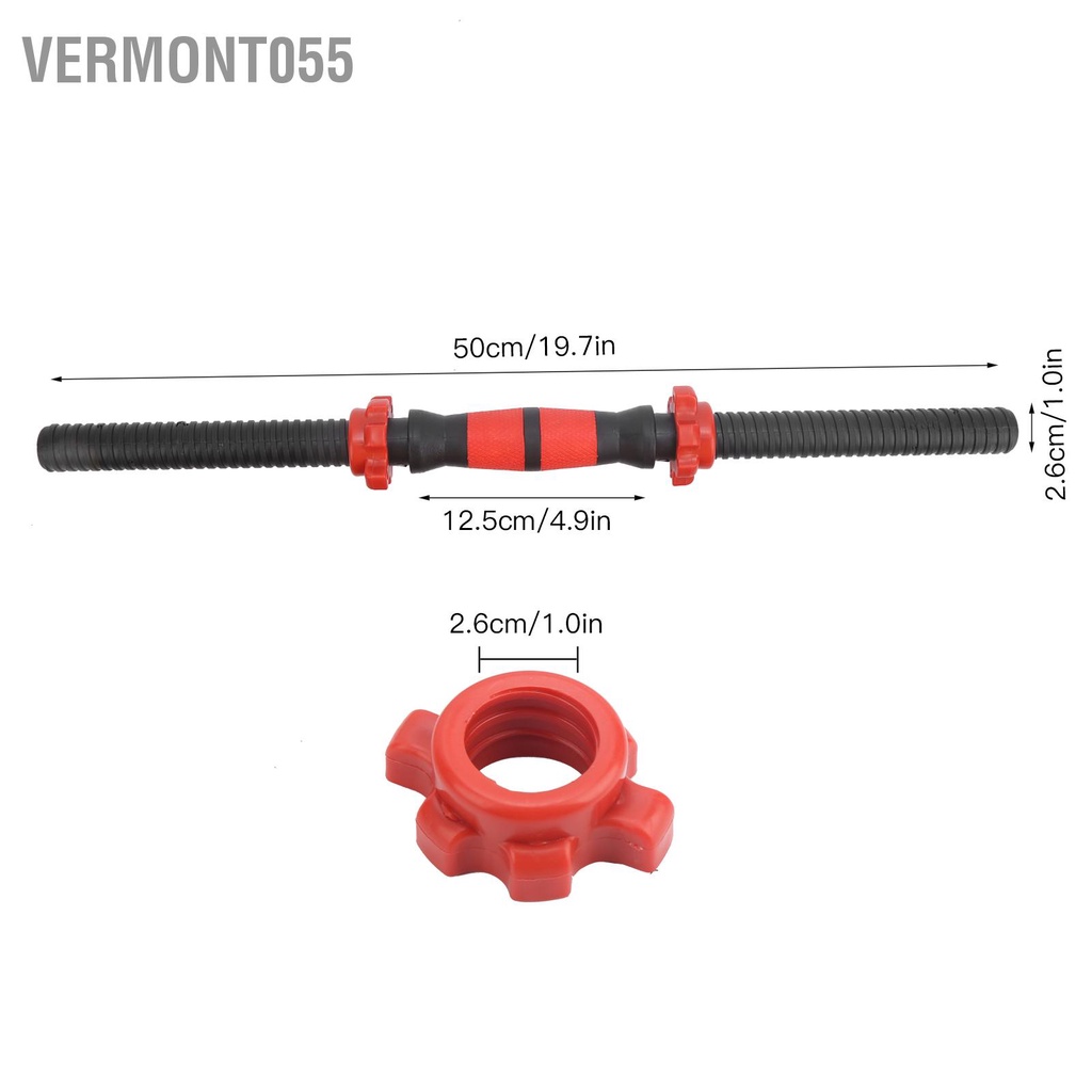 Có thể bán buôn Thanh tạ đòn 50cm Tay cầm với thiết bị tập thể dục 4 cái Nuts Vermont055 Hàng giao ngay