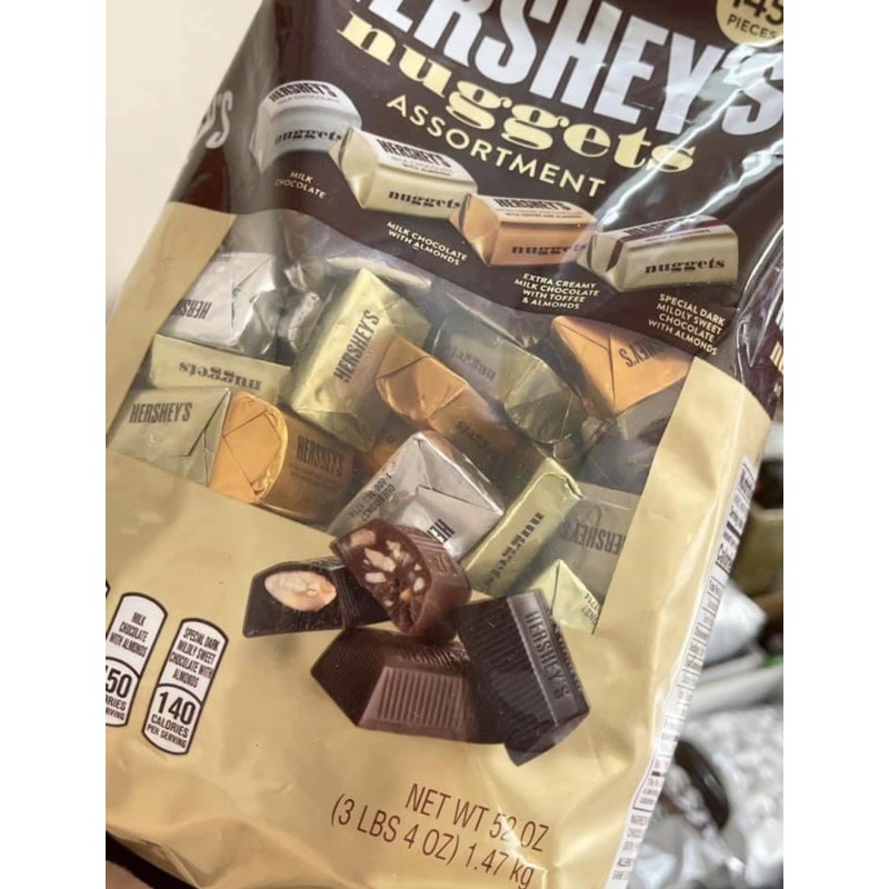 [Chính hãng] Chocolate Hershey's Nuggets Mix 4 vị 1,47 kg Mẫu mới