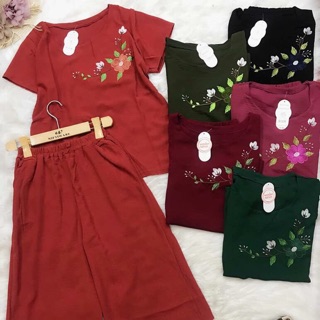 Bộ đũi thêu hoa cho mẹ- Hàng đẹp