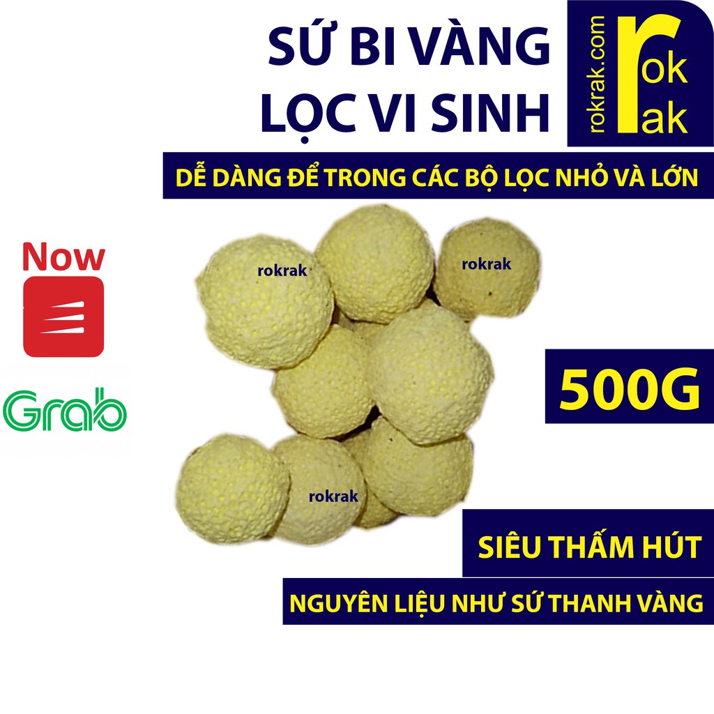 GIÁ SỈ-Sứ lọc BI VÀNG nhẫn vàng 500g cho Hồ cá và Bể thủy sinh