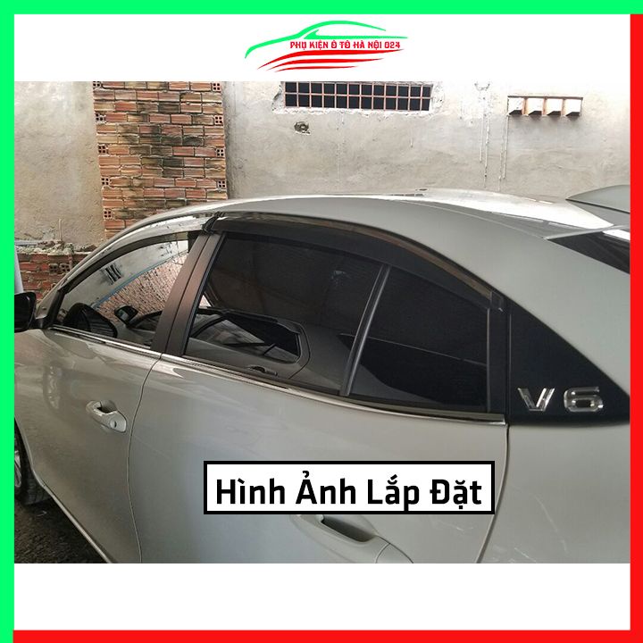 Bộ nẹp viền chân kính cong kính Toyota Vios 2019-2023 Inox sáng bóng chuẩn form xe