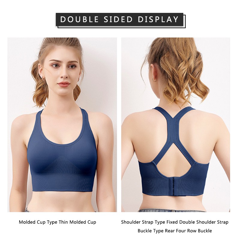 Sports Bra Adjustable Cross Beauty Back Sports Underwear Women Seamless Vest Style Gathered Fitness No Steel Ring Yoga Underwear | BigBuy360 - bigbuy360.vn