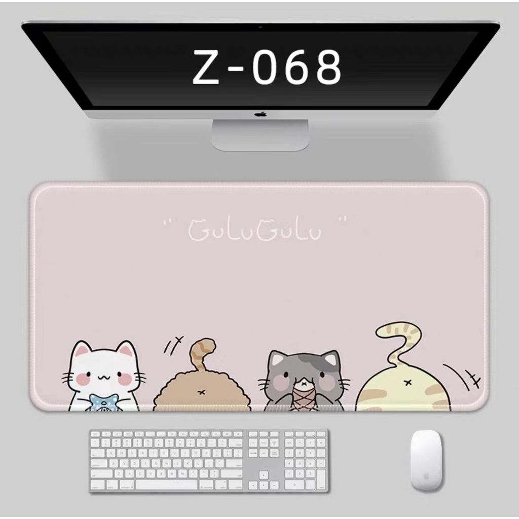 Tấm Lót Chuột Và Bàn Phím Hình Mèo Dễ Thương Dày Dặn Tiện Dụng Cho Văn Phòng