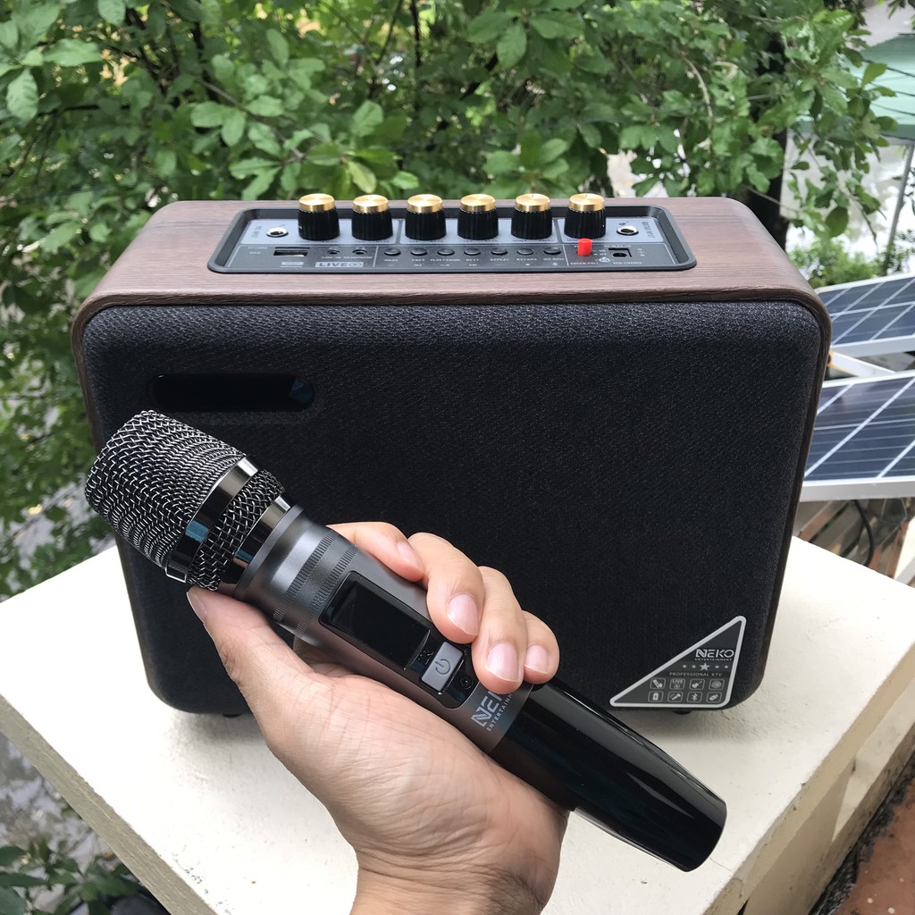 Loa hát Karaoke di động Neko NK01 có Bluetooth kèm 01 mic không dây - TẶNG PIN SẠC