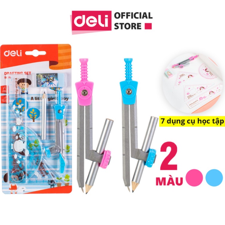 [Giao 2 Giờ] Bộ Dụng Cụ Học Sinh 9614 Deli