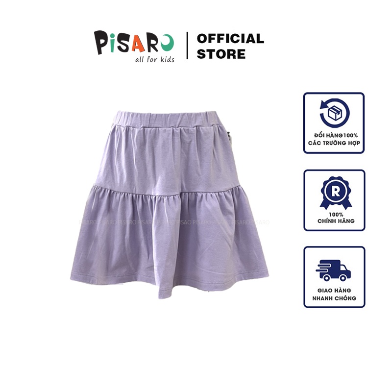 Chân váy cotton bé gái PISARO có quần đùi bên trong cho bé từ 1- 9 tuổi